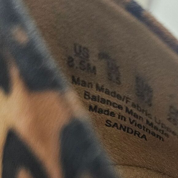 NATURALIZER Sandra Platform Wedge Black Leopard Slip On - Size 8 1/2 - Picture 7 of 7